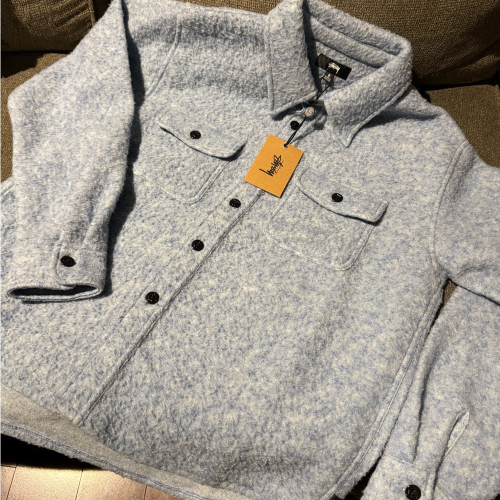 Stussy Casentino Wool Blue Button-Up shacket Jacket